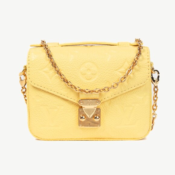 Louis Vuitton Micro Metis Jaune Monogram Empreinte Leather Mini Bag - Picture 1 of 13